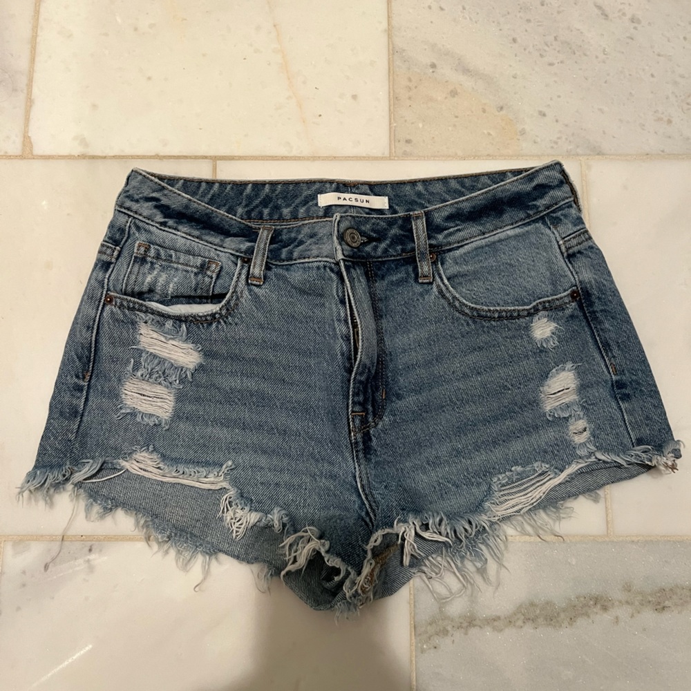 Pacsun denim high waisted festival shorts